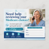 Medicare-Versicherungsschutz-Überprüfung Postkarte (Vorderseite)