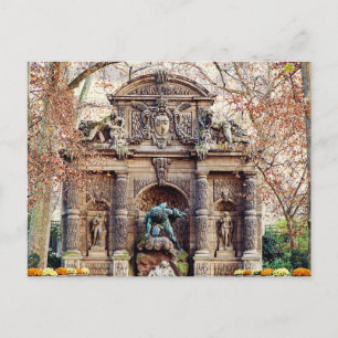 Medici-Brunnen im Herbst (Luxembourg Gärten) Postkarte