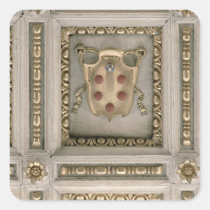Medici Wappen, vom Laibung der Kirche Quadratischer Aufkleber