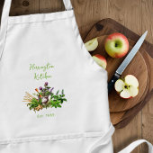 Medicinal Herbs Year Established Kitchen Apron Schürze