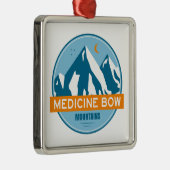 Medicine Bow Mountains Colorado Wyoming Ornament Aus Metall (Rechts)