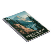 Medicine Bow National Forest Vintag Notizblock (Rechte Seite)
