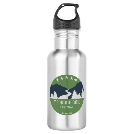 Medicine Bow Rail Trail Edelstahlflasche (Vorderseite)
