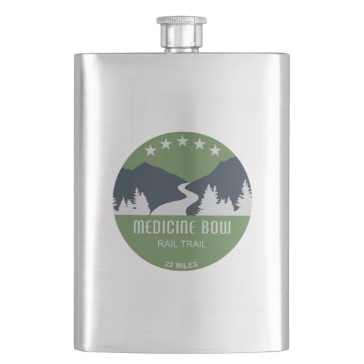 Medicine Bow Rail Trail Flachmann (Vorderseite)