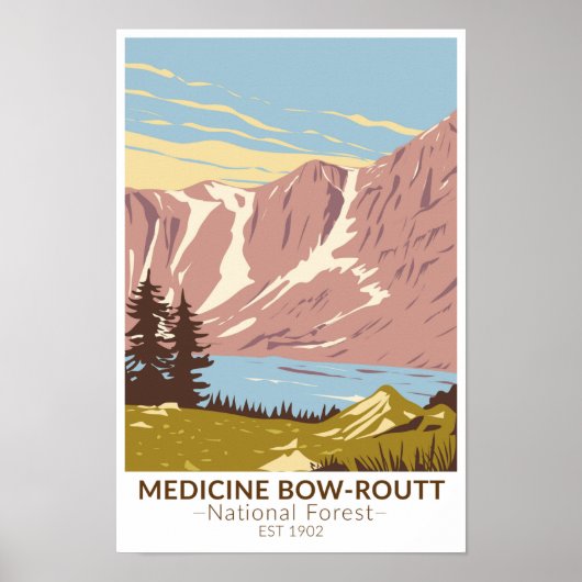Medicine Bow - Routt National Forest Vintage Poster (Vorne)