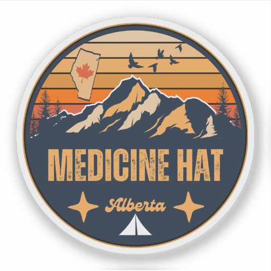 Medicine Hat, Alberta Aufkleber (Vorderseite)