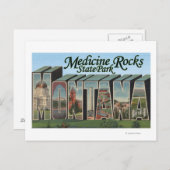 Medicine Rocks Staat Park, Montana Postkarte (Vorne/Hinten)