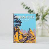 Medicine Rocks Staat Park Montana Vintag Postkarte (Stehend Vorderseite)