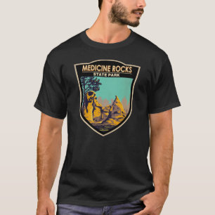 Medicine Rocks State Park Montana Vintage auf Deut T-Shirt