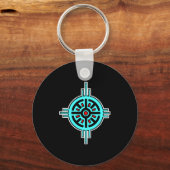 Medicine Wheel-Black Schlüsselanhänger (Vorderseite)