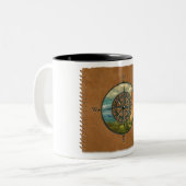 Medicine Wheel Coffee Mug Zweifarbige Tasse (Vorderseite Links)