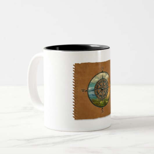 Medicine Wheel Coffee Mug Zweifarbige Tasse (Vorderseite Links)