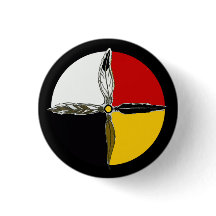 Medicine Wheel Cross-National American Button Butt