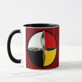 Medicine Wheel Cross Native American Coffee Mug Tasse (Links)
