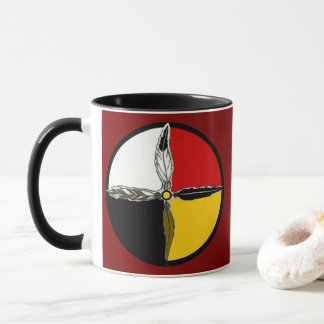 Medicine Wheel Cross Native American Coffee Mug Tasse