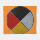 Medicine Wheel Fleece Blanket (Vorderseite (Horizontal))