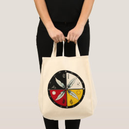 Medicine Wheel Mandala Round Indigenous Tragetasche