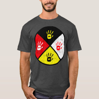 medicine wheel Red Hand  T-Shirt