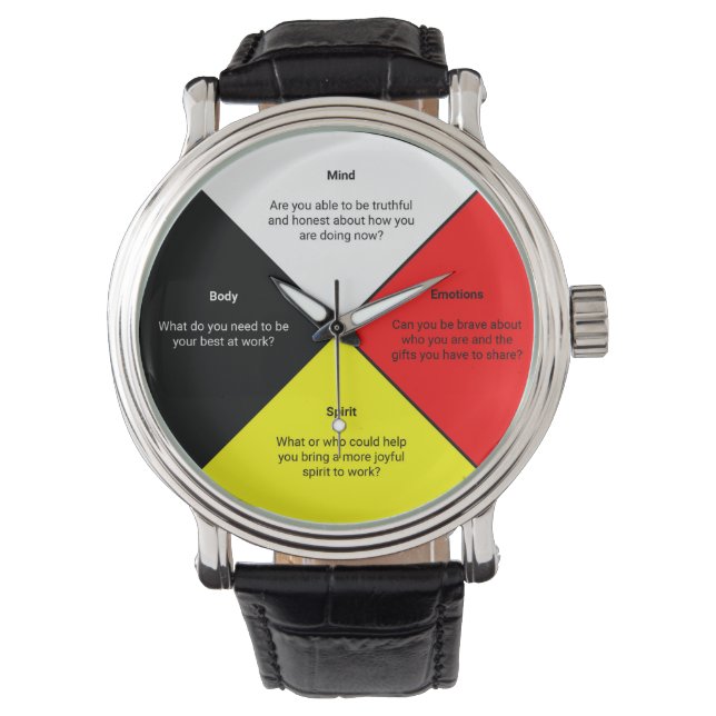 Medicine Wheel words Watch Armbanduhr (Vorderseite)