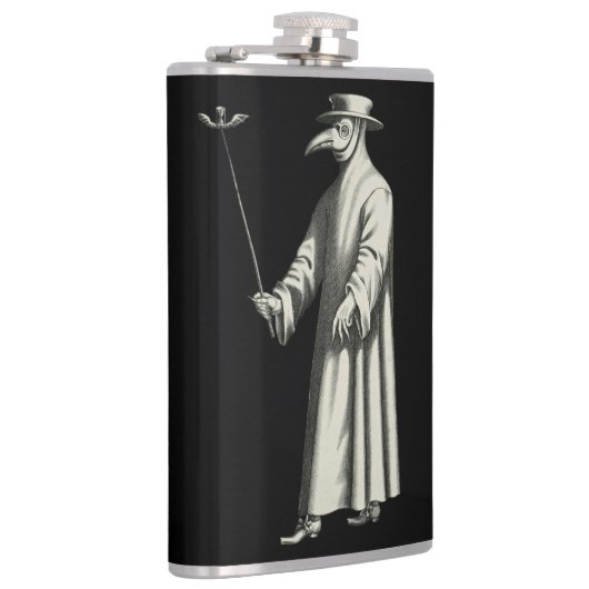 Medico Della Peste Pest-Doktor Bird Beak Costume Flachmann (Rechts)