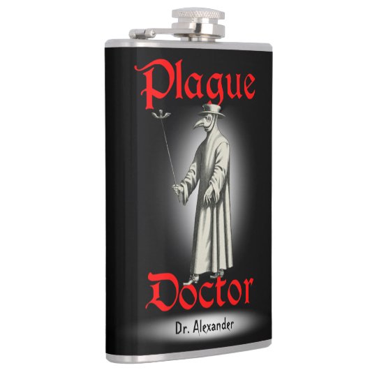 Medico Della Peste Pest-Doktor Bird Beak Costume Flachmann (Rechts)