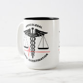 Medicolegal Death Investigation Zweifarbige Tasse (Vorderseite Links)