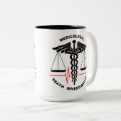 Medicolegal Death Investigation Zweifarbige Tasse (VorderseiteRechts)