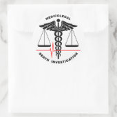 Medicolegal Death Runder Aufkleber (Tasche)