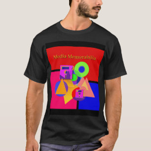 Medien-Andenken Herren Spaß Schwarz Casual T-Shirt