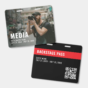 Medien-Foto-Hintergrund-Backstage-Pass-ID Ausweis
