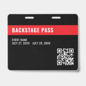 Medien-Foto-Hintergrund-Backstage-Pass-ID Ausweis (Rückseite)