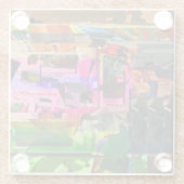 Medien-Grafikkunst Glasuntersetzer (Rückseite)