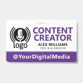 Medien-ID-Logo-Tag Purple Security Ausweis (Vorderseite)