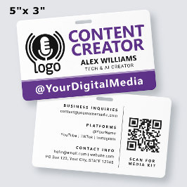 Medien-ID-Logo-Tag Purple Security Ausweis