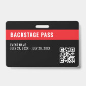 Medien Modern Backstage-Pass ID-Ausweis Ausweis (Rückseite)