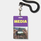 Medienabzeichen Ausweis (Vorderseite mit Lanyard)