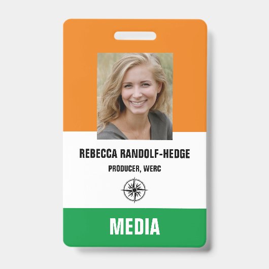 MEDIENVERANSTALTUNG - Foto I.D. Abzeichen Ausweis (Vorderseite)