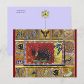 MEDIEVAL BESTIARY,BLACK HEDGEHOG KING and ANIMALS  Postkarte (Vorne/Hinten)