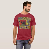 MEDIEVAL BESTIARY,BLACK HEDGEHOG KING and ANIMALS T-Shirt (Vorne ganz)