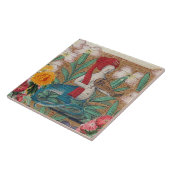 MEDIEVAL BESTIARY, FAIRY MELLUSINA MACHT MUSIK FLIESE (Seite)