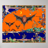 MEDIEVAL BESTIARY,FLYBATS FOREST TIEROrange Poster (Vorne)