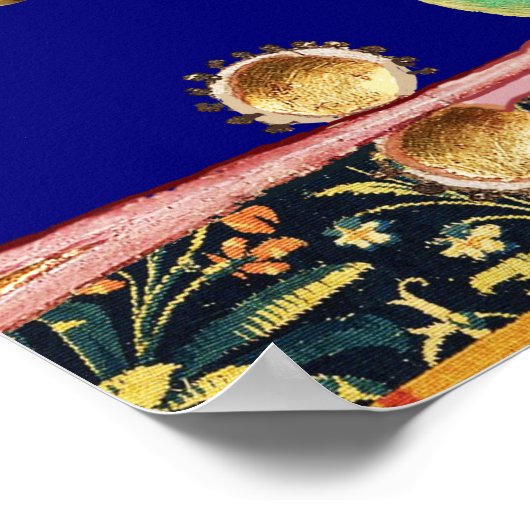 MEDIEVAL BESTIARY,FLYBATS FOREST TIEROrange Poster (Ecke)