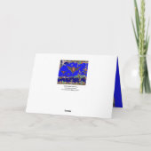 MEDIEVAL BESTIARY,FLYBATS WALDTIERE Blau Feiertagskarte (Rückseite)