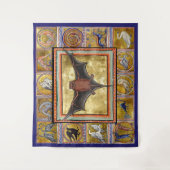 MEDIEVAL BESTIARY, FLYYBAT,WALDTIERE WANDTEPPICH (Vorderseite)