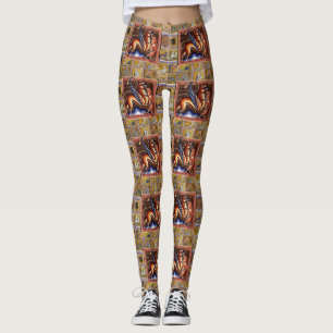 MEDIEVAL BESTIARY,GRIFFIY AND WILD BOAR,TIERE LEGGINGS