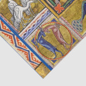 MEDIEVAL BESTIARY, HARPY AND CENTAUR,WALDTIERE SEIDENPAPIER (Detail)