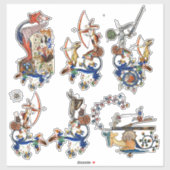 MEDIEVAL BESTIARY,Killer Rabbits Archer,Dragons S Aufkleber (Blatt)