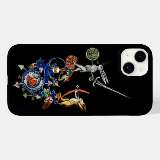 MEDIEVAL BESTIARY,Killer Rabbits mit Schwertschwar Case-Mate iPhone Hülle (Rückseite (Horizontal))