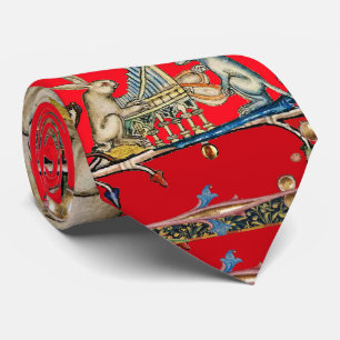 MEDIEVAL BESTIARY MAKING MUSIC, Kaninchen, Hund Re Krawatte