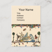 MEDIEVAL BESTIARY MAKING MUSIC, Kaninchen, Hund Visitenkarte (Vorderseite)